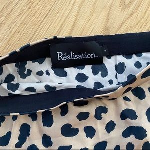 realisation leopard mini skirt